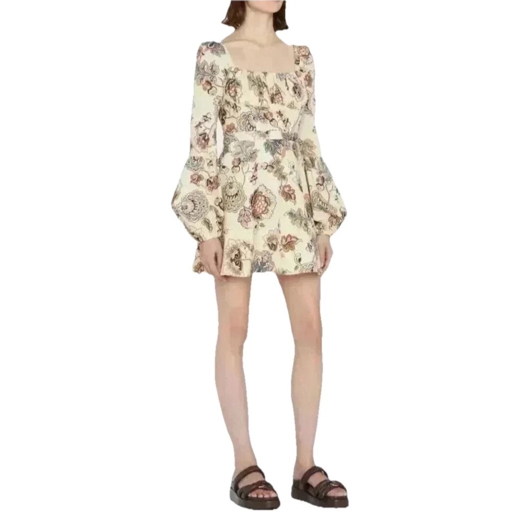 Autumn Adeigbo Catira Puff Sleeve Bustier Mini Dress 2